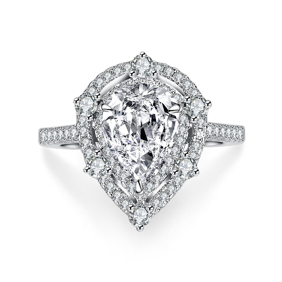 S925 Sterling Silver Moissanite Ring