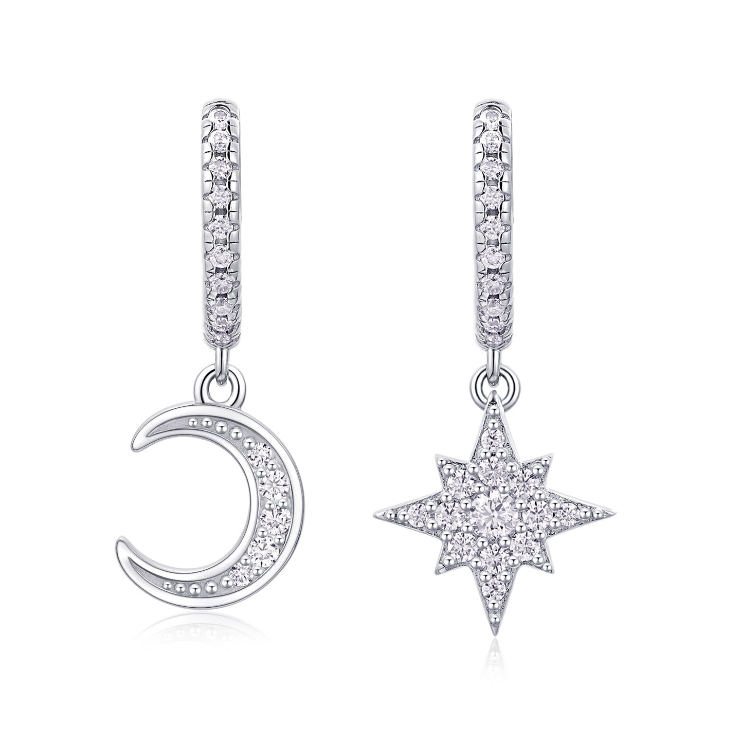 S925 Sterling Silver Moissanite Stud Earrings
