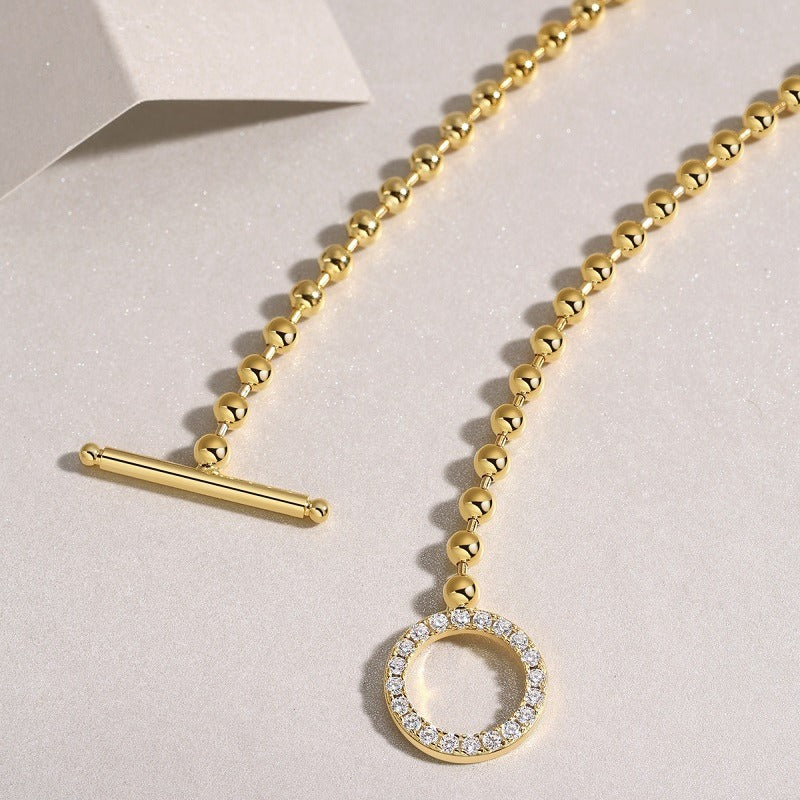 S925 Sterling Silver Moissanite Pendant Daily 18"