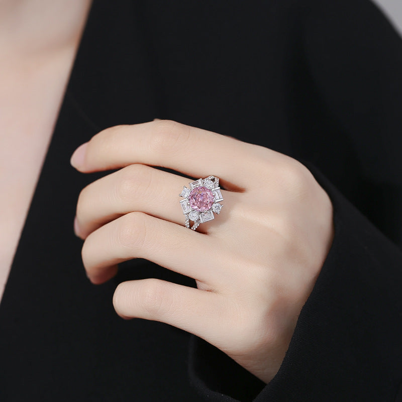 S925 Sterling Silver CZ Diamond Ring