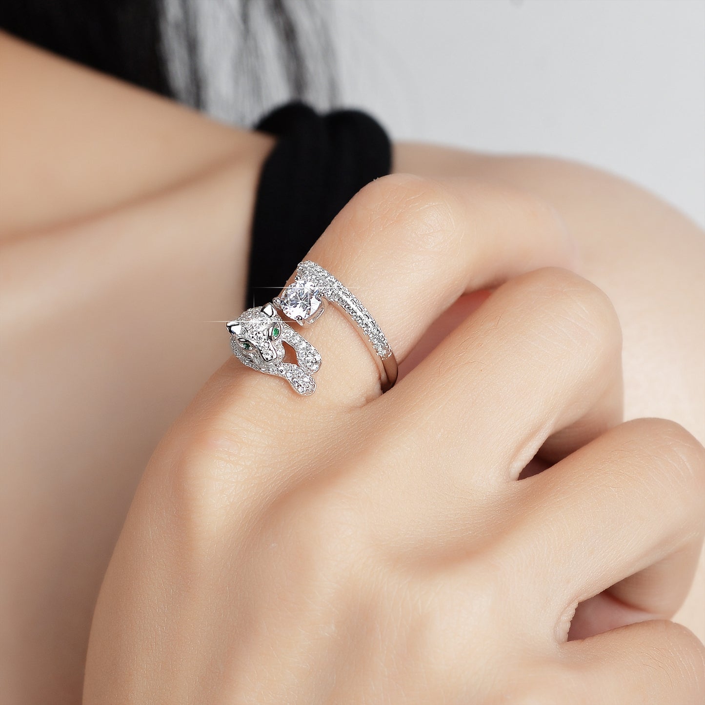 S925 Sterling Silver Moissanite Ring