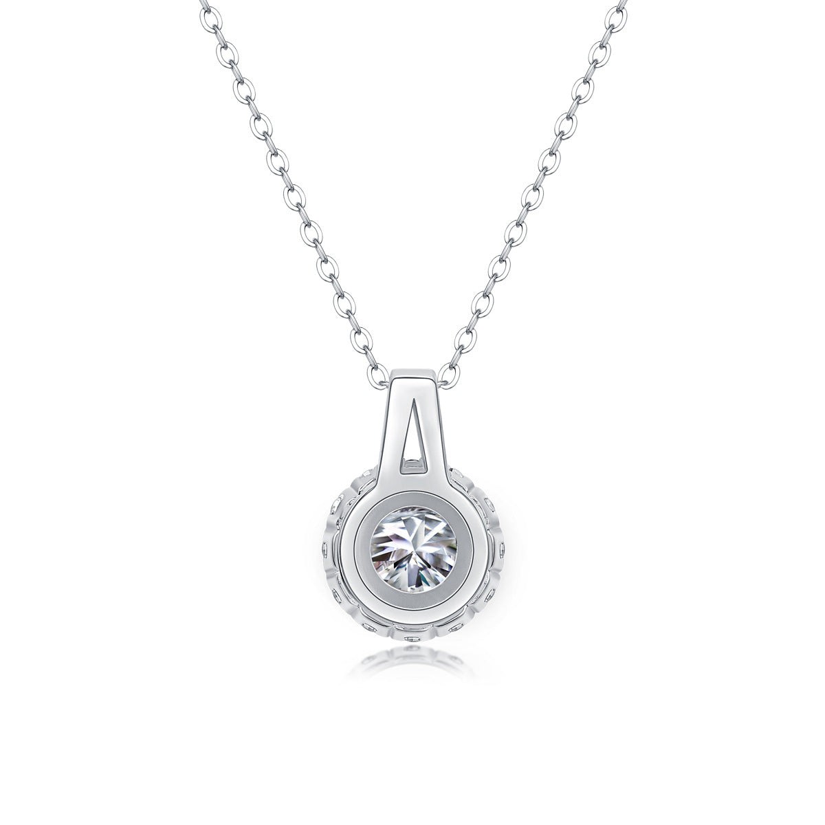 S925 Sterling Silver Moissanite Pendant Daily 18"