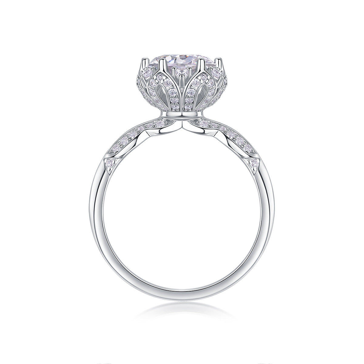 【#MR47·Wendy】2CT High Quality S925 Sterling Silver Moissanite Ring Fix Ring Band