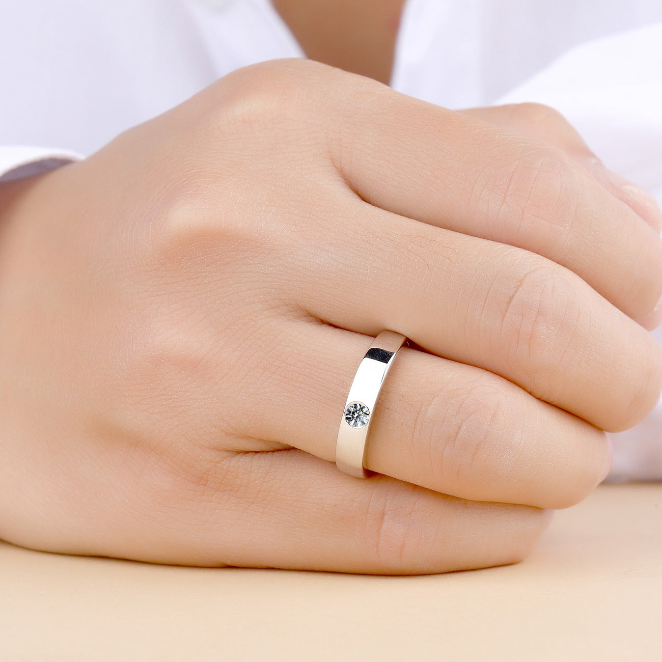 【#R18·Lover】OFFICIAL ORIGINAL S925 Sterling Silver Moissanite Ring For Men