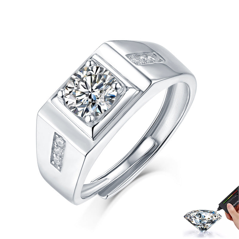 【#R11·Hero】OFFICIAL ORIGINAL S925 Sterling Silver Moissanite Ring For Men