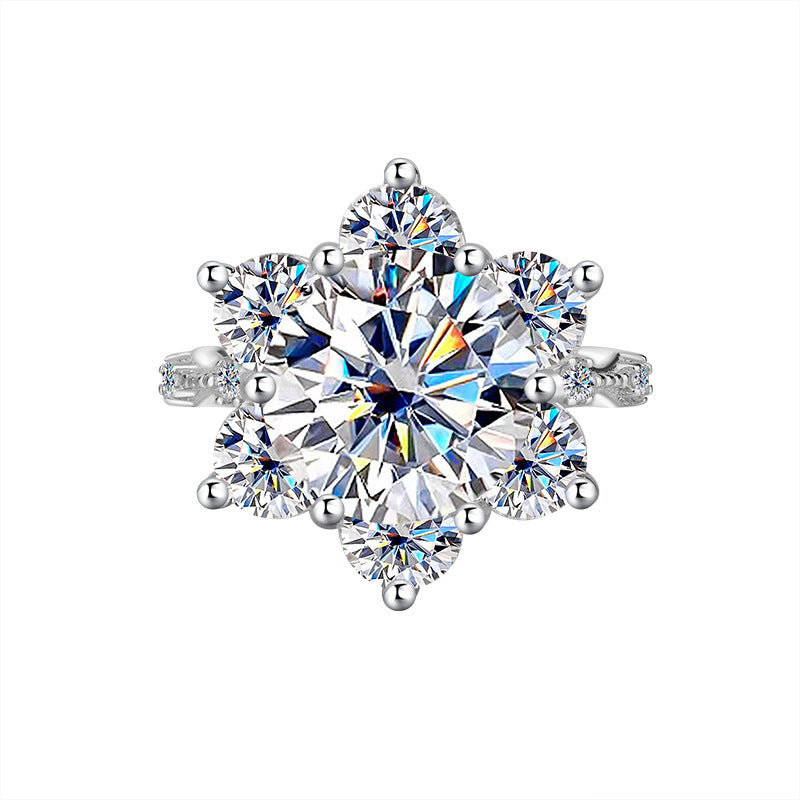S925 Sterling Silver Moissanite Ring