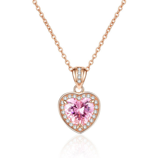 S925 Sterling Silver CZ Diamond Pendant Daily 18"