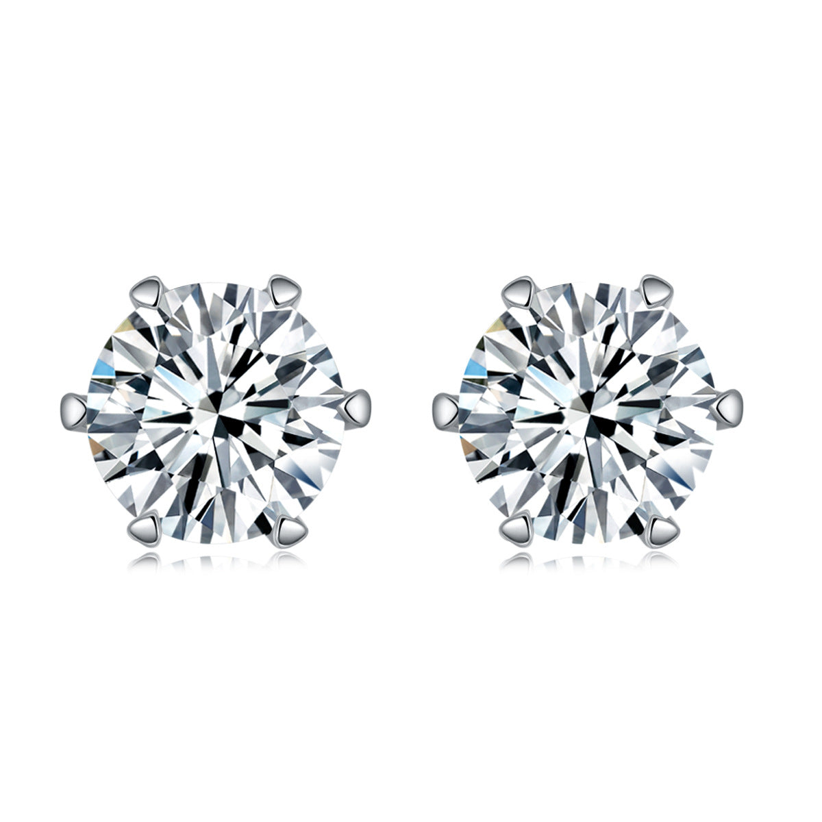 【#ME06·Lily】0.5-1CT S925 Sterling Silver Moissanite Earrings Daily