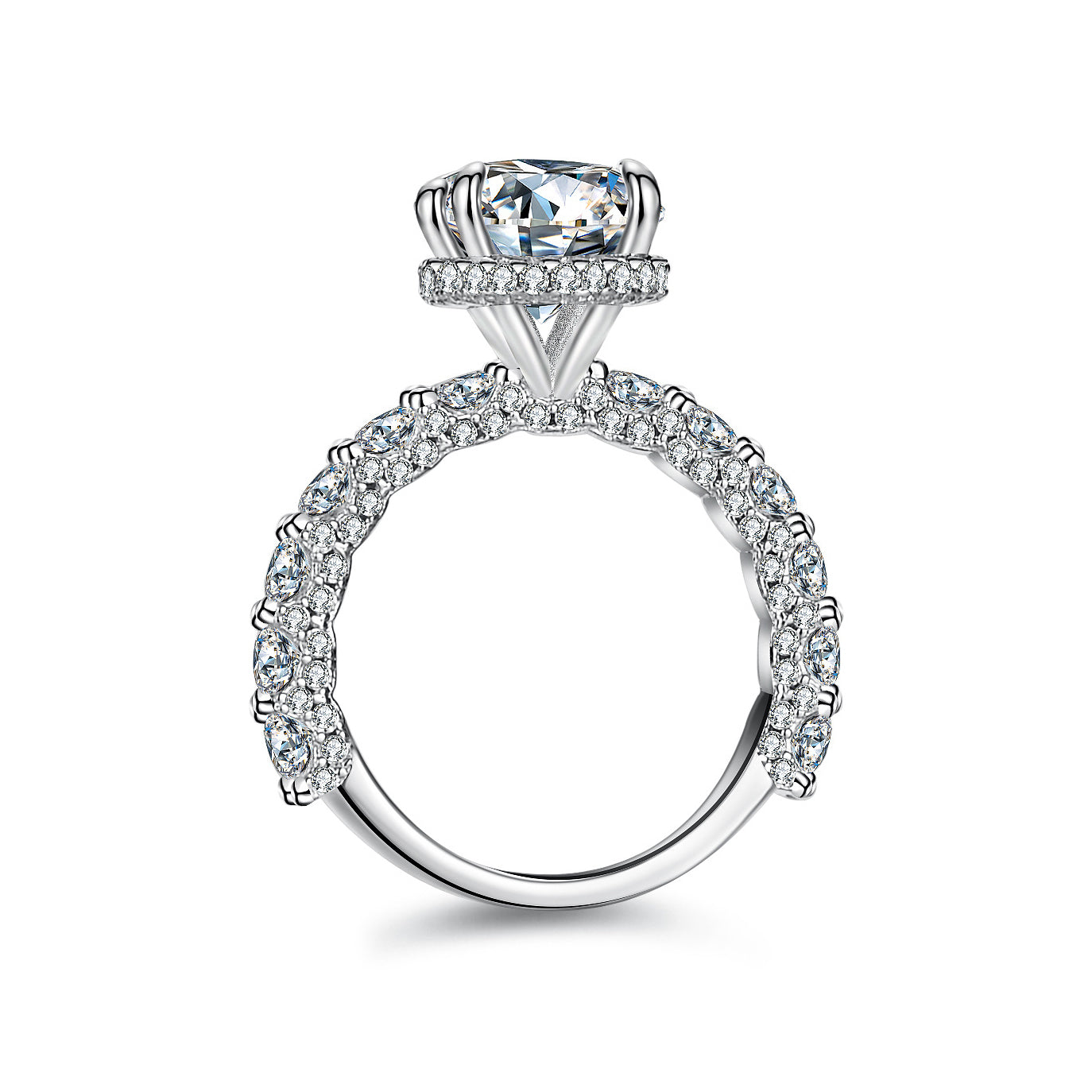 S925 Sterling Silver Moissanite Ring