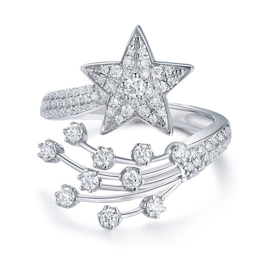 S925 Sterling Silver Moissanite Ring