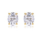 【#ME05·Promise】1.5CT Golden Oval-cut S925 Sterling Silver Moissanite Earrings Daily