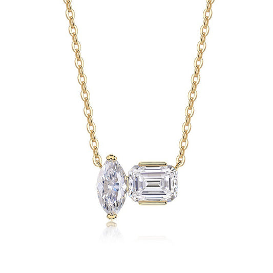 S925 Sterling Silver Moissanite Pendant Daily 18"