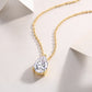 【#MP04·Love Flow】1.5-3.5CT Golden S925 Sterling Silver Moissanite Pendant Daily 18"