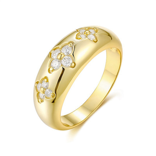 S925 Sterling Silver Moissanite Ring