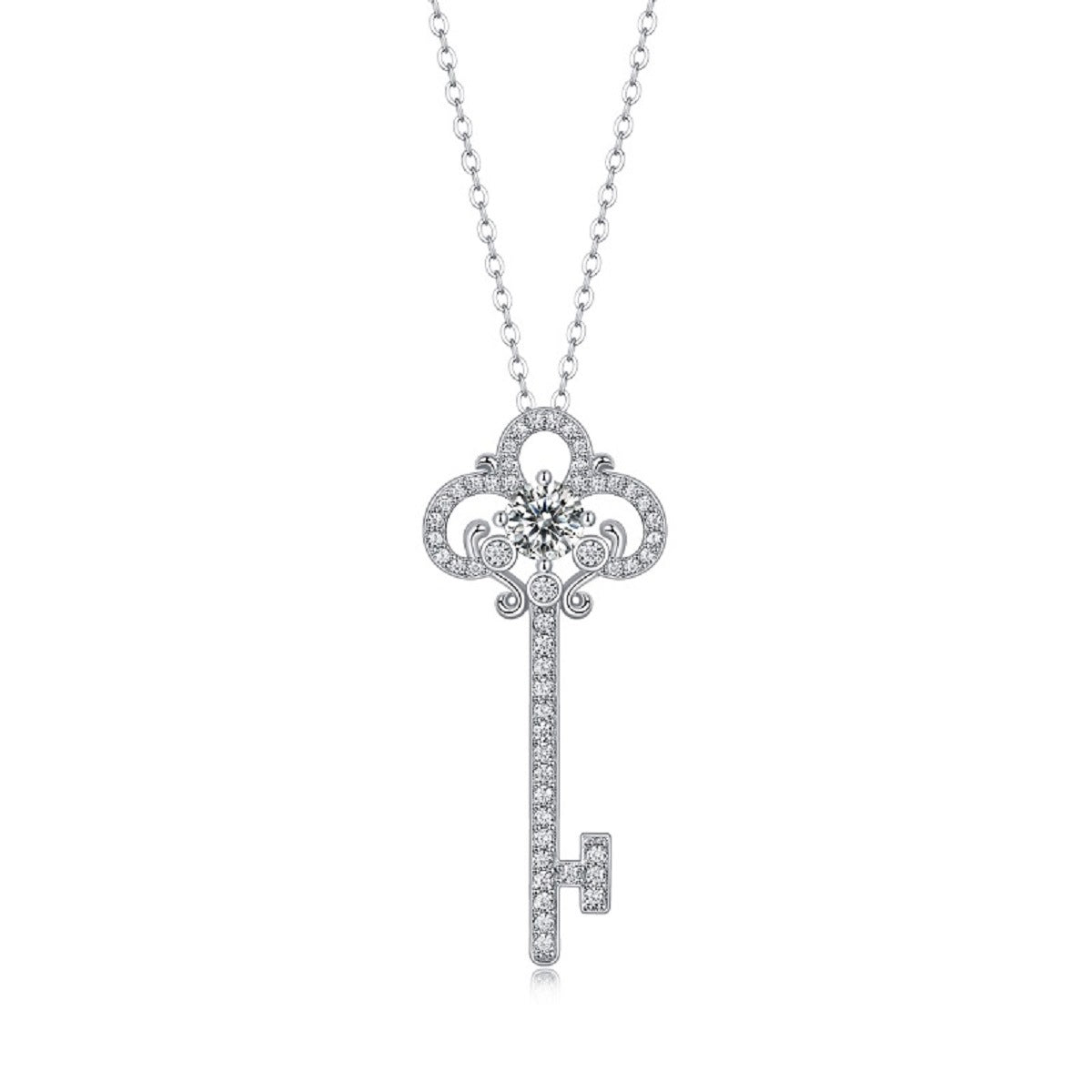 S925 Sterling Silver Moissanite Pendant Daily 18"