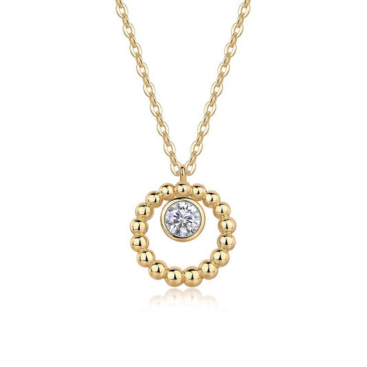 S925 Sterling Silver Moissanite Pendant Daily 18"