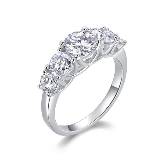 S925 Sterling Silver Moissanite Ring