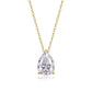 【#MP04·Love Flow】1.5-3.5CT Golden S925 Sterling Silver Moissanite Pendant Daily 18"