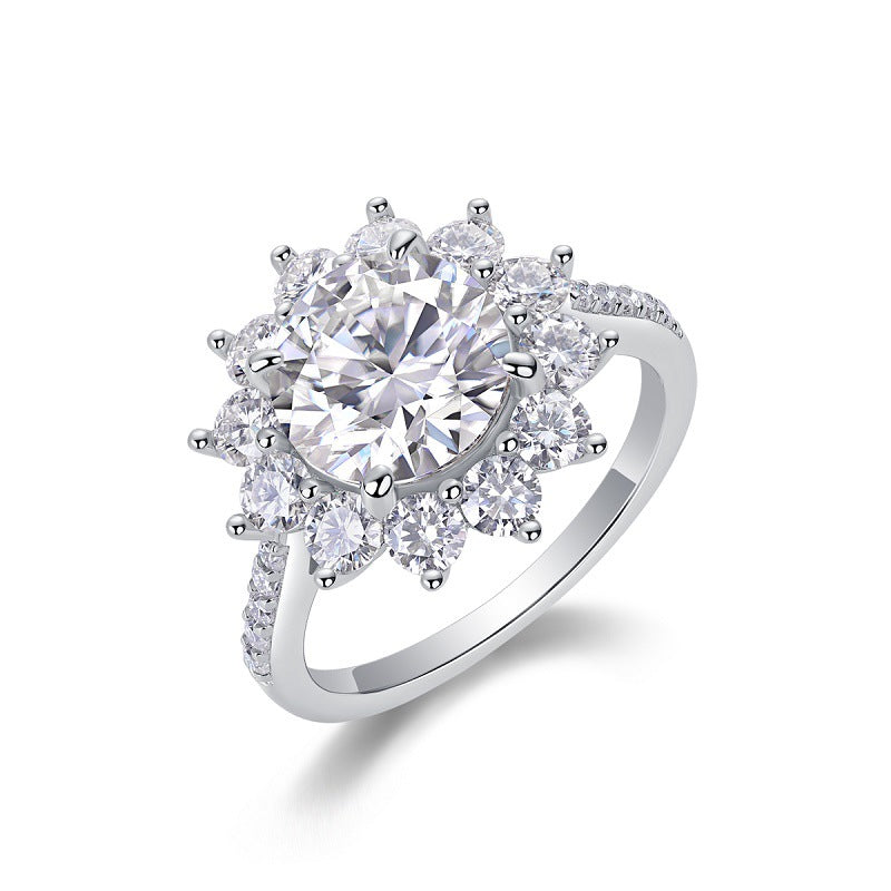 S925 Sterling Silver Moissanite Ring