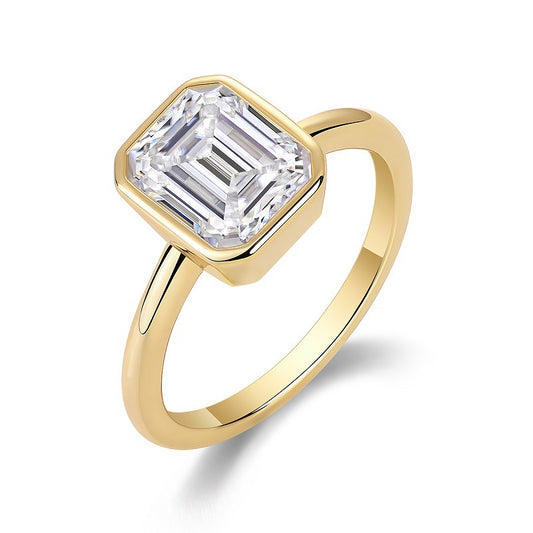 S925 Sterling Silver Moissanite Ring