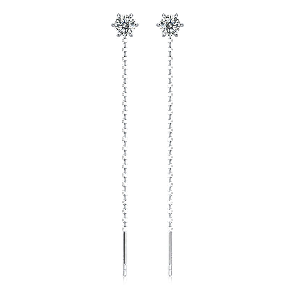S925 Sterling Silver Moissanite Wired Earrings