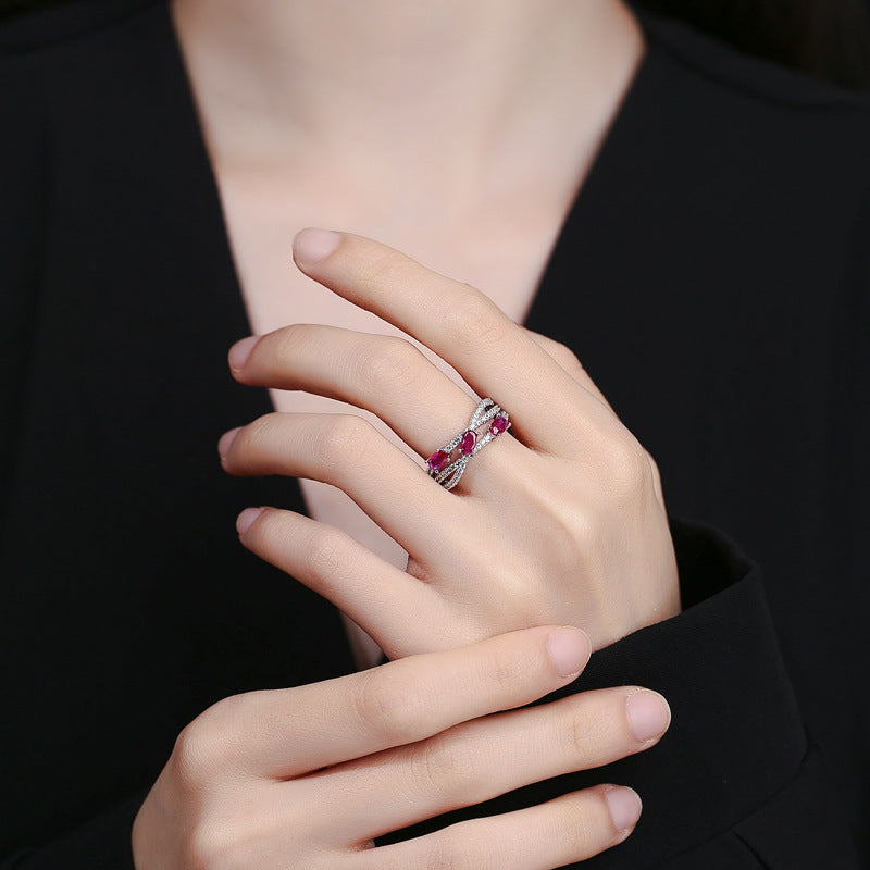 S925 Sterling Silver CZ Diamond Ring