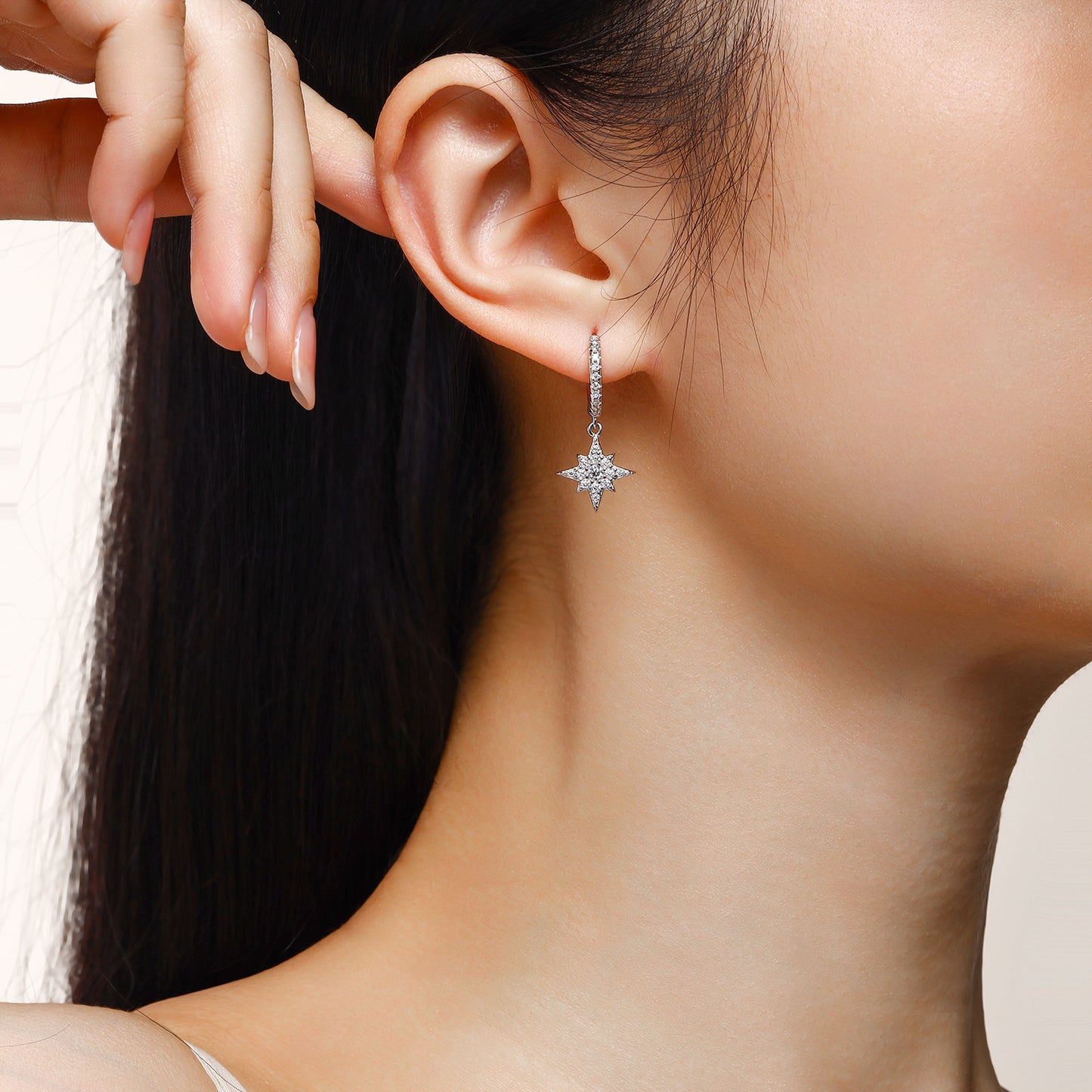 S925 Sterling Silver Moissanite Stud Earrings
