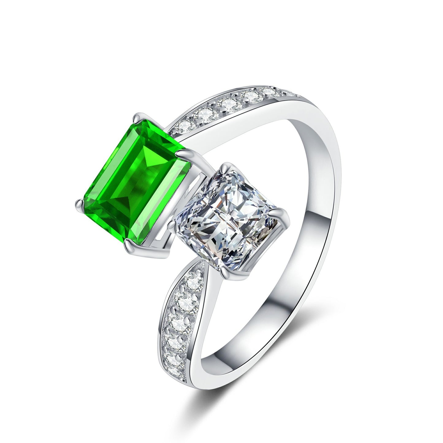 S925 Sterling Silver CZ Diamond Ring