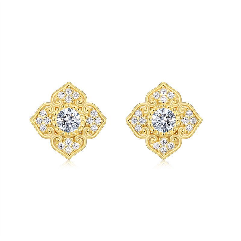 S925 Sterling Silver Moissanite Stud Earrings