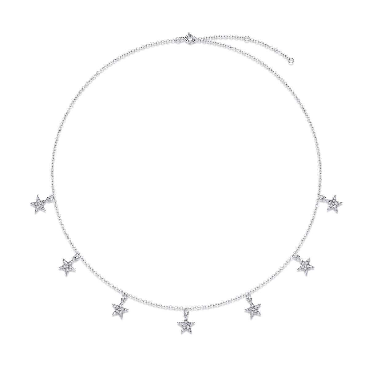 S925 Sterling Silver Moissanite Pendant Daily 18"