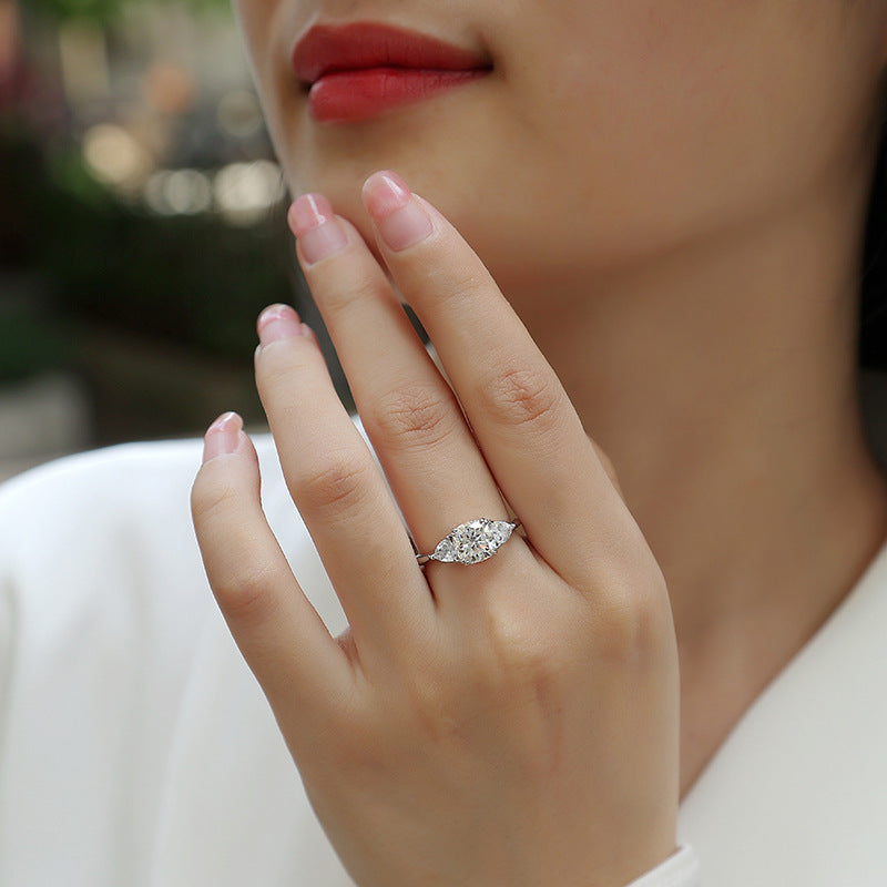 【#MR46·Dreams】1.5CT Cushion-Cut S925 Sterling Silver Moissanite Ring Fix Ring Band