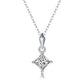 S925 Sterling Silver Moissanite Pendant Daily 18"