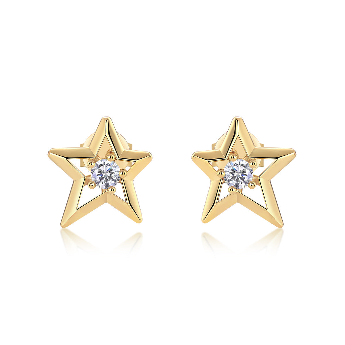 S925 Sterling Silver Moissanite Stud Earrings