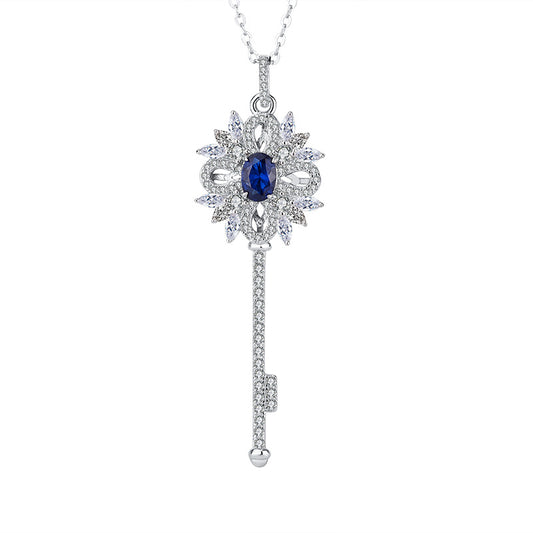 S925 Sterling Silver CZ Diamond Pendant Daily 18"
