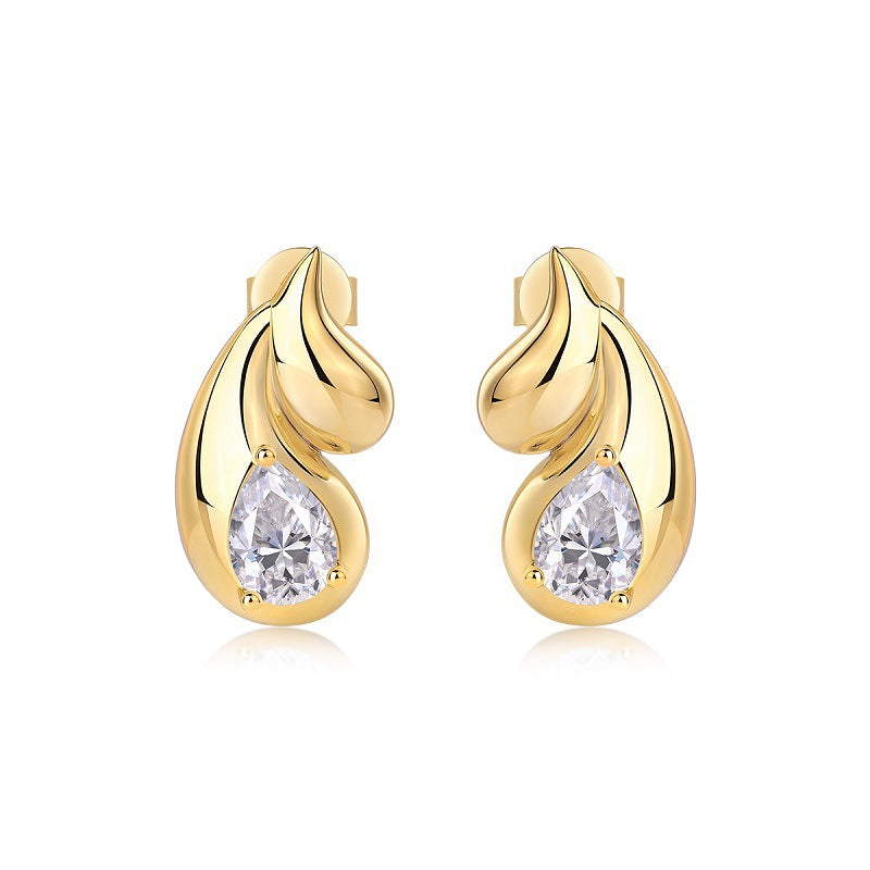 S925 Sterling Silver Moissanite Stud Earrings