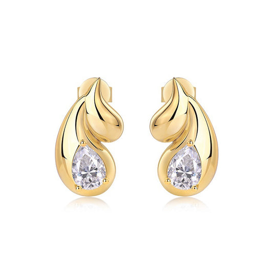 S925 Sterling Silver Moissanite Stud Earrings