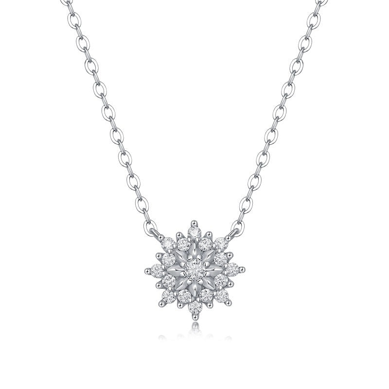 S925 Sterling Silver Moissanite Pendant Daily 18"