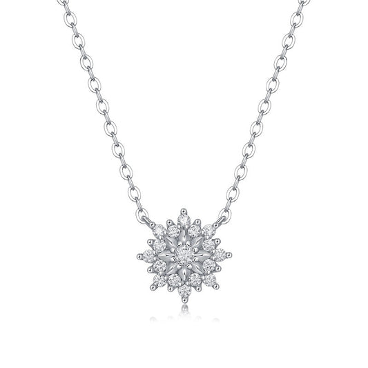 S925 Sterling Silver Moissanite Pendant Daily 18"
