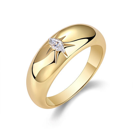 S925 Sterling Silver Moissanite Ring