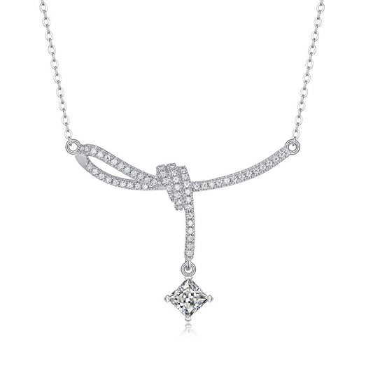 S925 Sterling Silver Moissanite Pendant Daily 18"