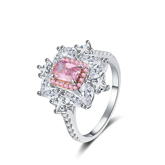 S925 Sterling Silver CZ Diamond Ring