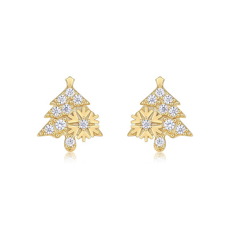 【#ME02·X'mas Tree】S925 Sterling Silver Moissanite Earrings Daily