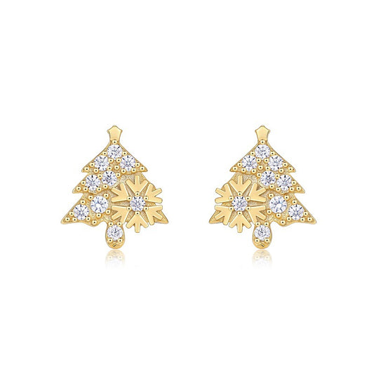 【#ME02·X'mas Tree】S925 Sterling Silver Moissanite Earrings Daily