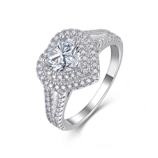 S925 Sterling Silver Moissanite Ring