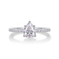 【#MR49·Sweetie】1.5CT Pear-Cut S925 Sterling Silver Moissanite Ring Fix Ring Band