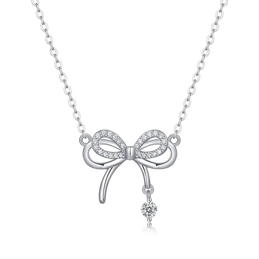 S925 Sterling Silver Moissanite Pendant Daily 18"