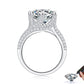 【#R08·The Queen】3-5CT S925 Sterling Silver Moissanite Ring Fixed Ring Band